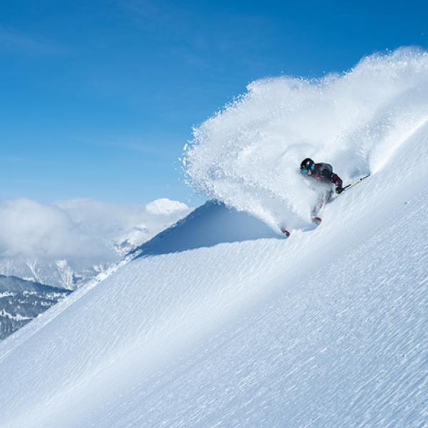 Freeride skieur hors piste